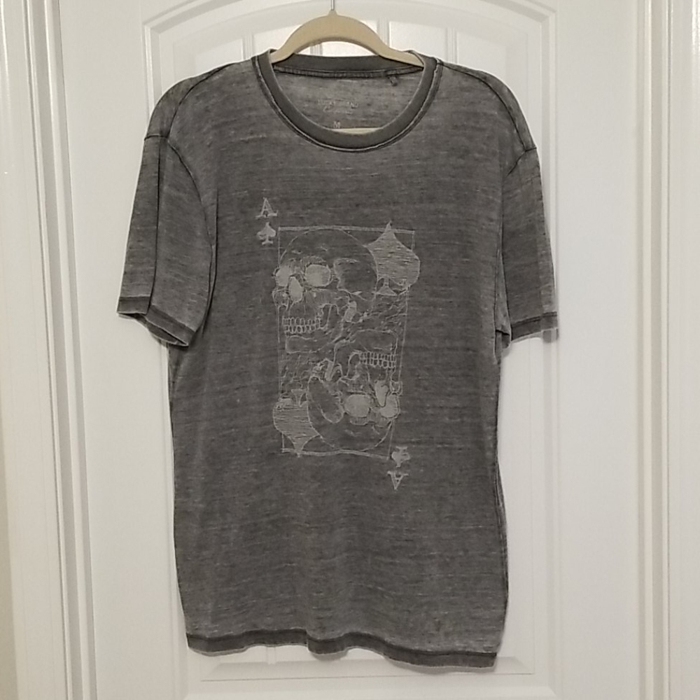 Lucky Brand Gray Skull T Shirt